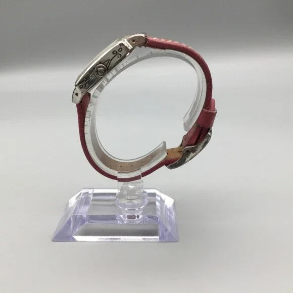 Brighton Orchard Watch Women 30mm Silver Tone Square Dial Leather New Battery - Picture 3 of 14